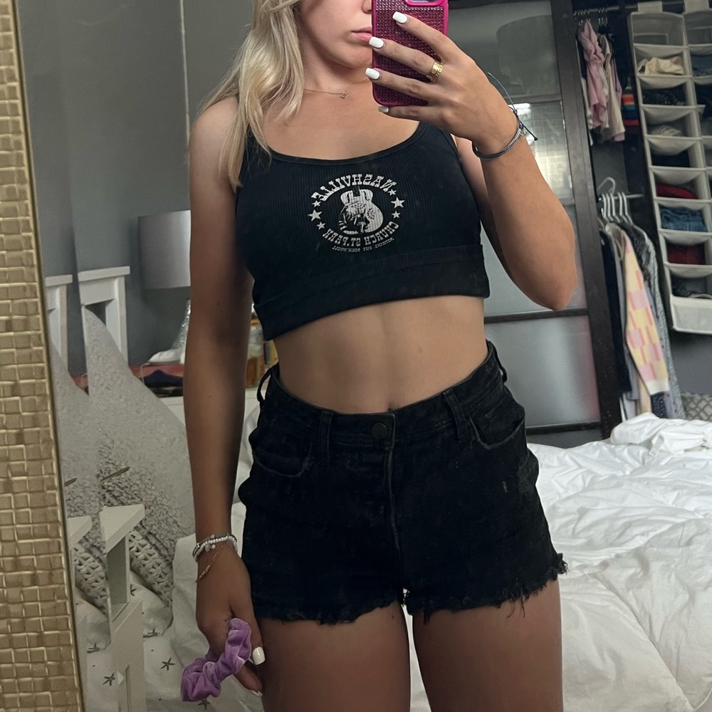 Hollister Black Denim Shorts